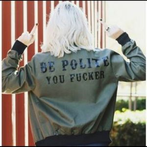 Wanted: Be Polite Gypsy Warrior jacket